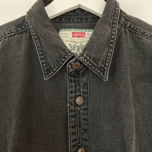 Levis Vintage Boxy Washed Denim Shirt Large Stampede